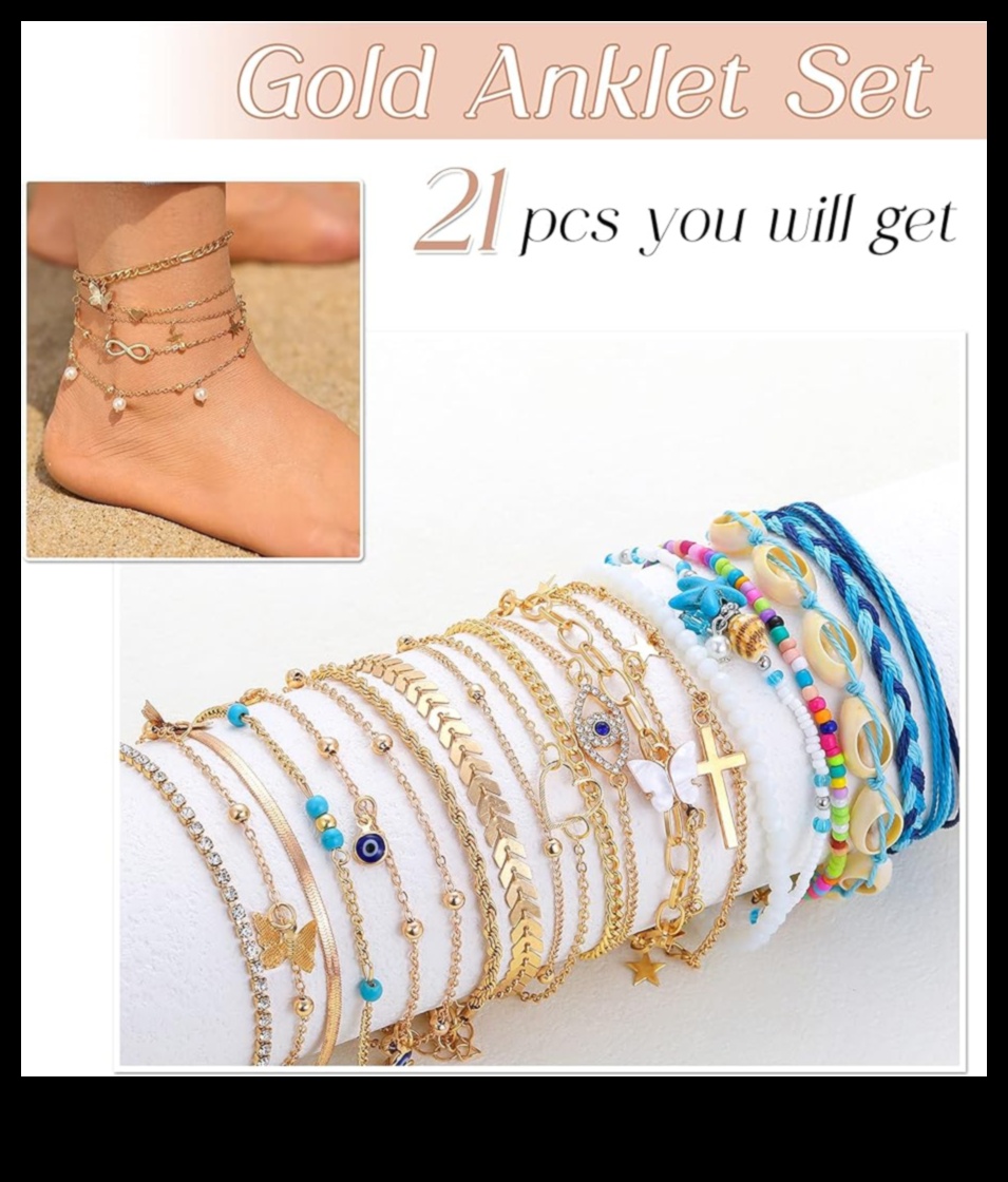 Spožas saites: savienojiet savu stilu ar potīšu piekariņu mirdzumu