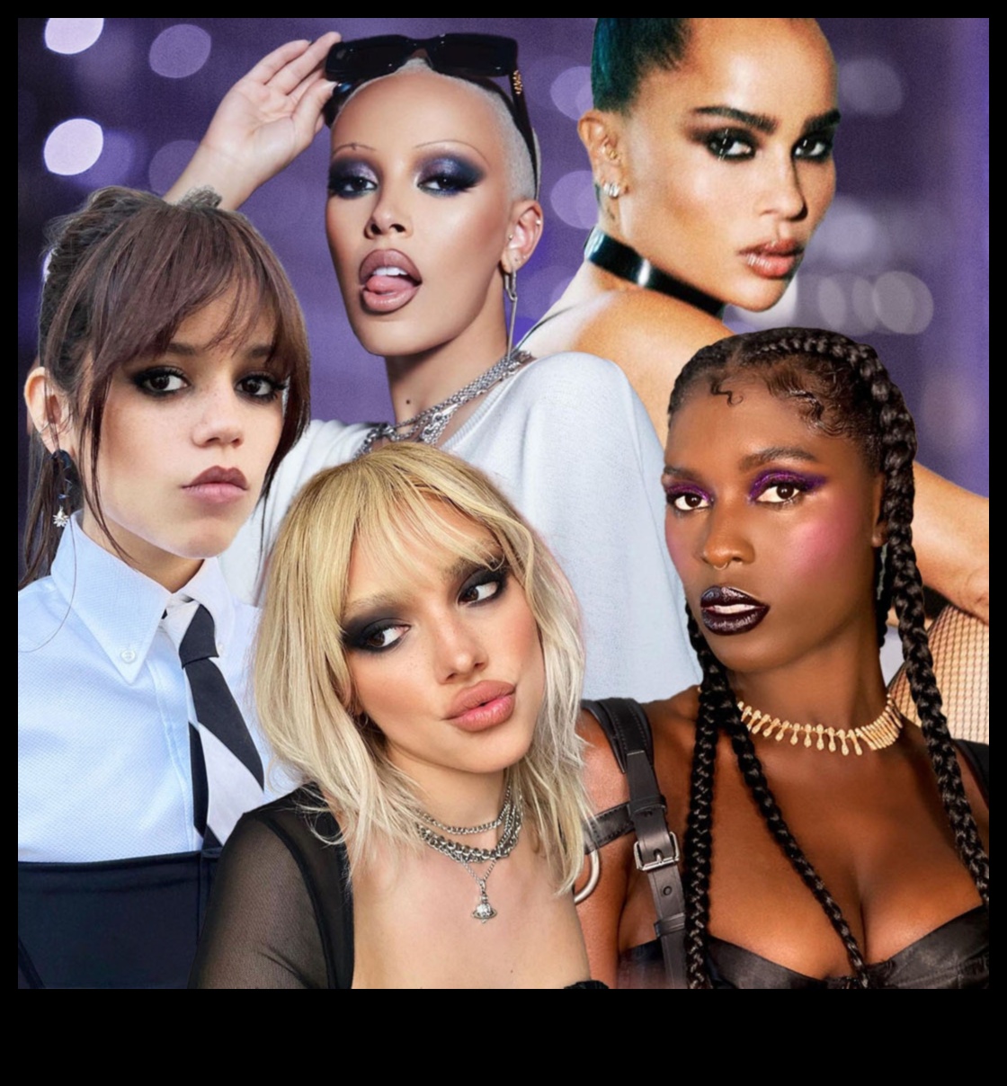 Glam Meets Grunge: nervozi pavērsieni klasiskā ballīšu grima stilā