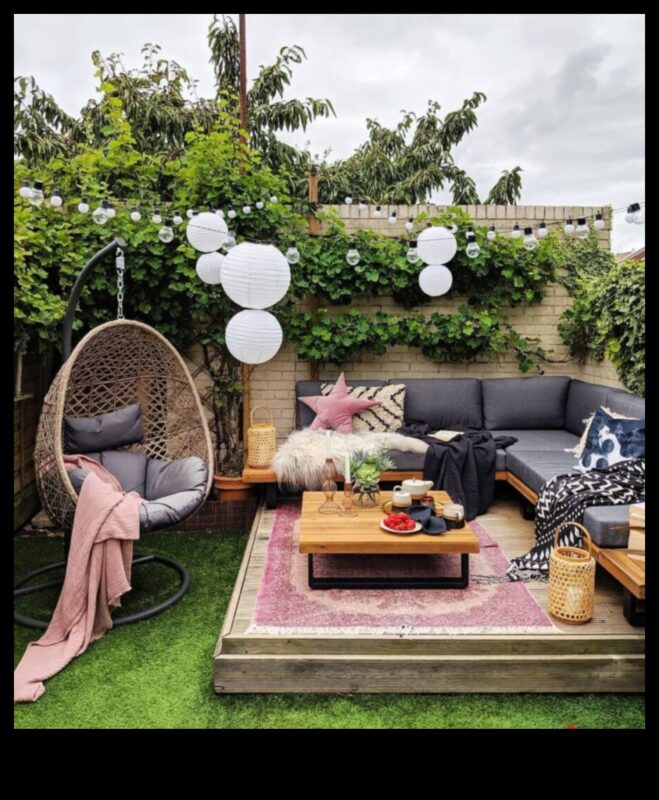 Kādas ir Boho Chic āra dārza dekoru idejas ar piekārtiem stādītājiem?